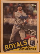 2020 Topps Chrome Whit Merrifield 35th Anniversary Silver Pack Mojo Refractor