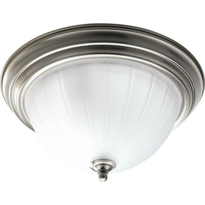 Progress Lighting P3817-09 Ceiling Fixture Brushed Nickel 2-Light Dome Glass