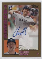 2019 Topps 1984 Topps Baseball Gold 1/50 Chance Adams #84A-CA Auto 14o6