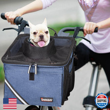 Pet Carrier Bicycle Basket Bag Pet Carrier/Booster Backpack for Dogs and Cats wi