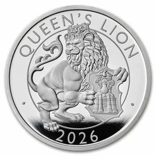 2026 GB Royal Tudor Beasts The Queen's Lion 1 oz Silver Prf