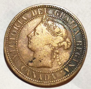 1882 Canada Large Cent – Queen Victoria – Circulated – Original Estate Find