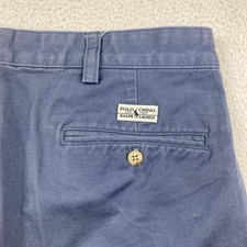 Vintage Polo by Ralph Lauren Andrew Chino Pants Men 36x32 Light Blue Pleated RL