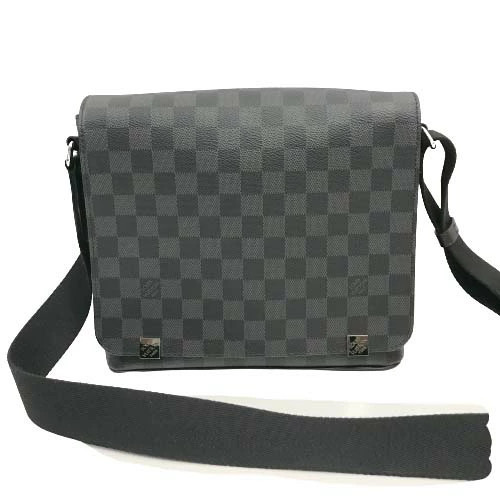 Louis Vuitton District NM Messenger Shoulder Bag Damier Graphite Black image 2