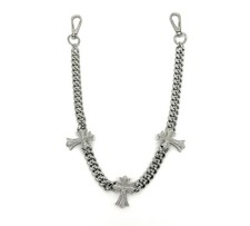 Gold Silver Cuban Iced Out Triple Cross Gothic Streetwear Pants Chain Jean Chain