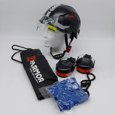 HEARMOR Höhenarbeiten Industriehelm Erwachsene Bauhelm mit Aktivem Gehörschutz A