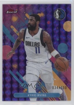 2025 Topps Finest Common Purple Geometric Refractor /100 Kyrie Irving #87 1n9c