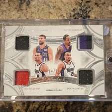 Panini Flawless Quad Patches #QP-SAC /25 Kings Sabonis DeRozan LaVine Carter