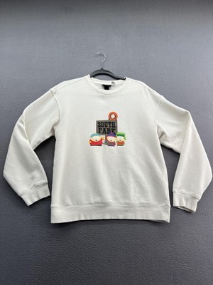 South Park Sweatshirt Mens XS Off White H&M Relaxed Fit Randy Graphic Crewneck