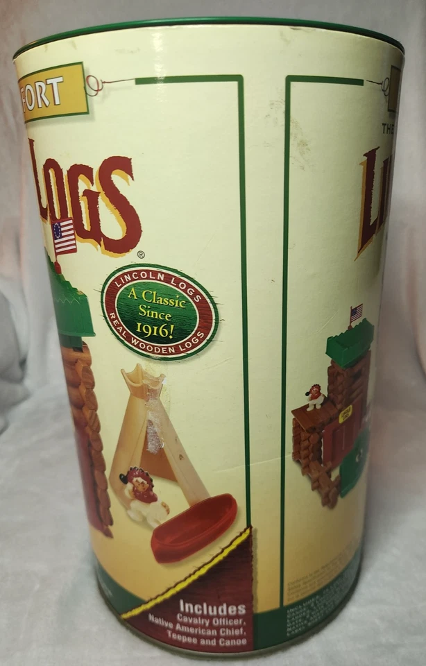 2000 Lincoln Logs "Frontier Fort Set" Wooden Logs The Original Building Toy IOB - Image 3 of 4