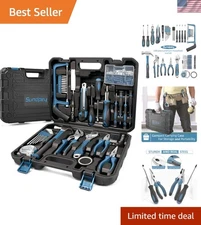 Home Tool Kit 148-Pcs Household Hand Repair Set with Case Pliers Wrench Screw...