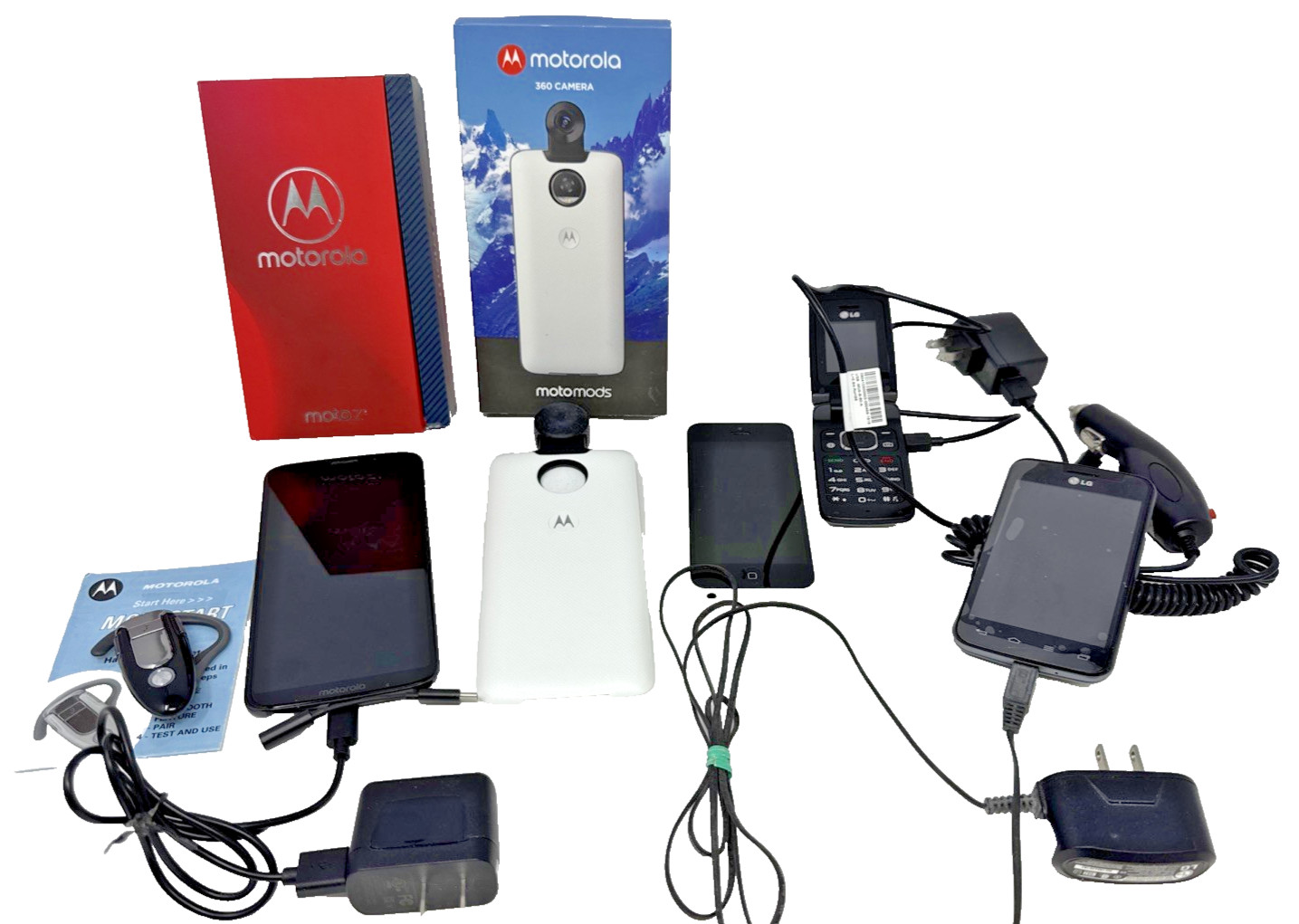 (1) Motorola (2) Lg & (1) Apple 5c Untested