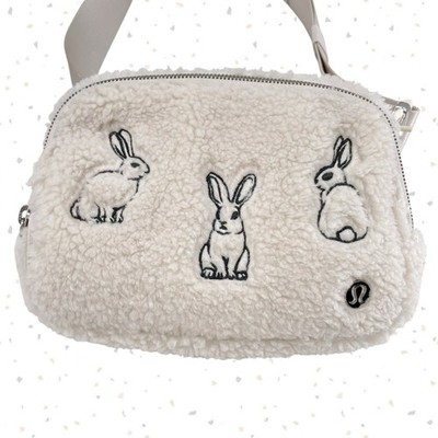 bunny lululemon belt bag Lululemon Lunar New Year Rabbit Sherpa Belt Bag Cream Bunny Easter Metal  Buckle