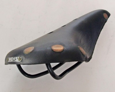 Selle Brooks Professional Select Vintage Années 70 - Cuir Noir Pour Vélo De Route/rando, état Proche Du Neuf