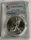 2016 $1 American Silver Eagle MS69 PCGS First Strike 30th Anniversary