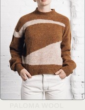 Paloma Wool Womens XS/S Brown Beige Colorbloc...