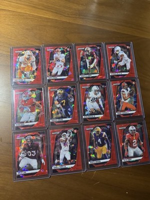 2025 Panini Prizm Draft Picks LOT OF 12 Red Ice Prizm