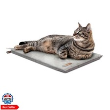 Heated Cat Bed Pad for Indoor Cats, Thermo-Kitty Mat Calming Warm Pet Heating...