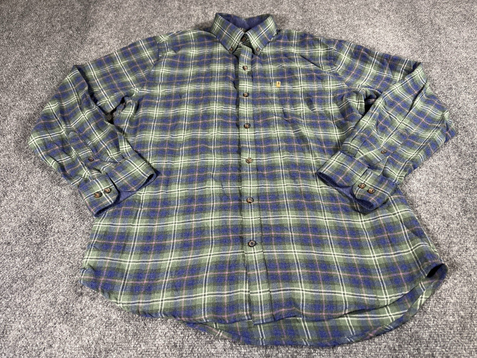 Izod Button Down Flannel Shirt Mens Size Large Long Sleeve G