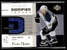2002-03 Upper Deck Rookie Update Dignified Jerseys Gold Pavol Demitra 105/125