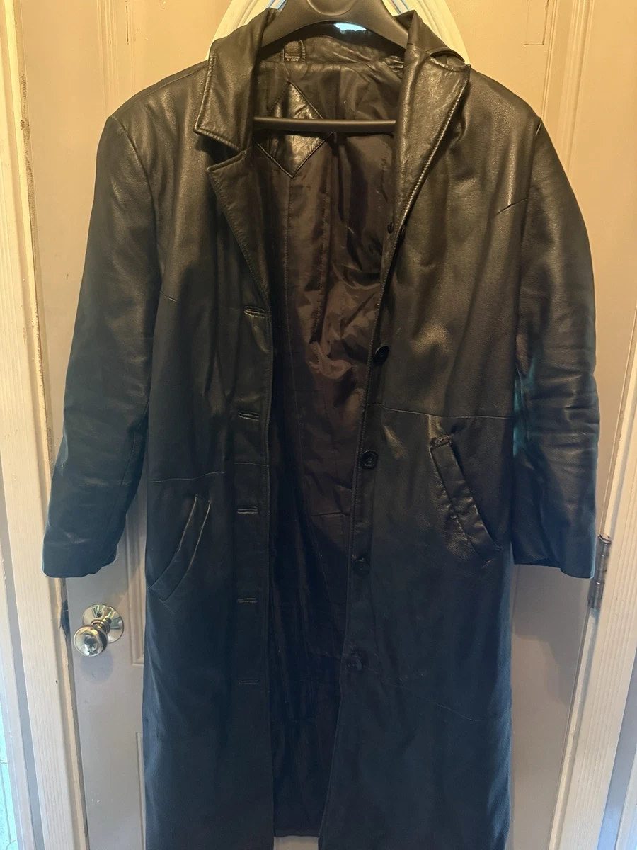 JACQUELINE FERRAR リアルレザーロングコート Jacqueline Ferrar Trench Coats, Jackets & Leather Outer Shell