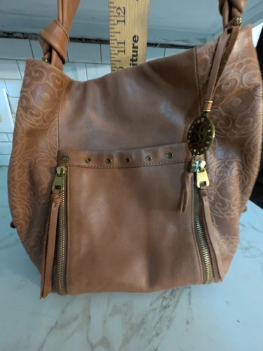 The Sak Collection Leather Tooled Western Hobo Bucket Shoulder Bag Ojai Camel - Bild 13 von 16