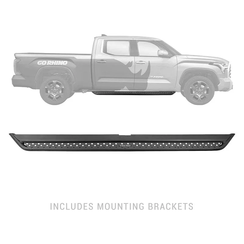 For Nissan Frontier 2005-2025 Go Rhino DSS4346T Dominator DSS Black Rock Sliders — 第 3/4 张图片