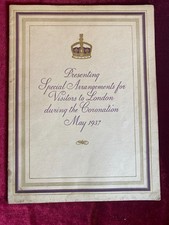 King George VI Coronation May 1937 Booklet Raymond Whitcomb RMS Orion Rare VTG