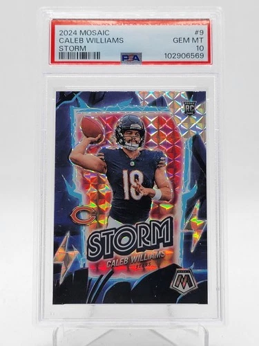 CALEB WILLIAMS 2024 MOSAIC STORM ROOKIE MOSAIC PRIZM BEARS #9 PSA 10 Q6377