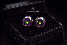 Natural Round Cut 4mm Pair Alexandrite Rainbow Color Gemstone For Jewelry