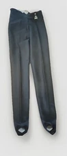 Womens Tyrolia By Head Black Ski Stirrup Wool Blend Swiss Fabric Pants Size 10