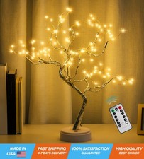 108 LED Fairy Tree Lamp Sparkly Warm White Bonsai Light with Remote Control