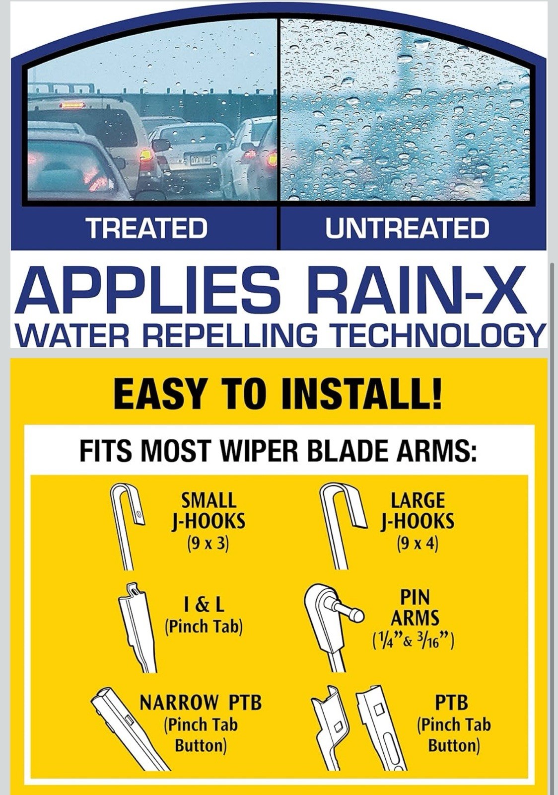 Rain-X 5079274-2 Latitude 2-IN-1 Water Repellency Wiper Blade, 16"