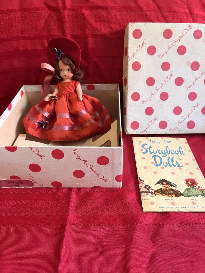  Muñeca Nancy Ann Storybook Las rosas son rojas, las violetas son azules años 40 Foto 3 de 4