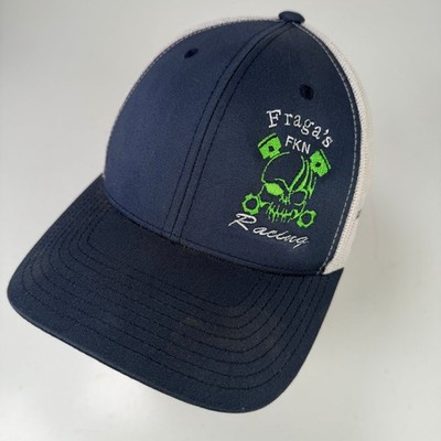 Yupoong Hat Fraga's FKN Racing Men's Adjustable Navy White Mesh Trucker Cap