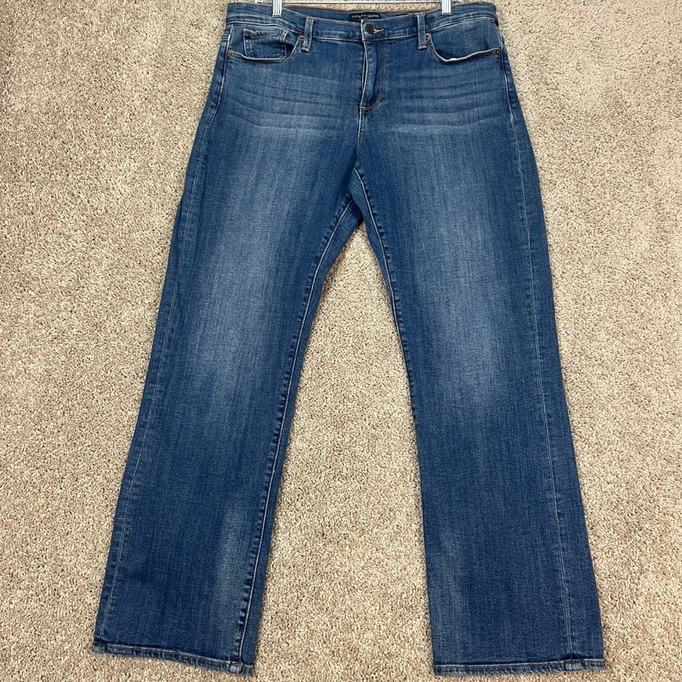 Pantalones de mezclilla para mujer Lucky Brand Easy Rider talla 16 33R lavado medio corte boot Foto 2 de 4