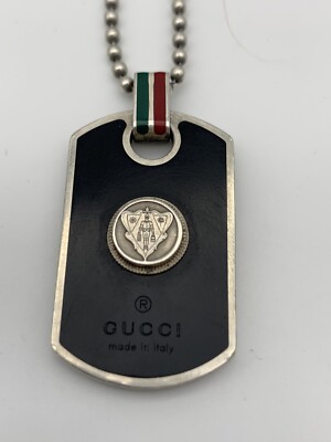 Gucci Dog Tag Necklace Enamel | eBay