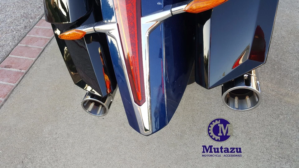 MUTAZU Flame Cap 4" Thunder Slip On Mufflers Exhaust Victory Cross Country Road - Imagem 4 de 4