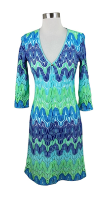 zig zag crochet dress Lua Zigzag Pattern Crochet Open Back Maxi Dress main image 1