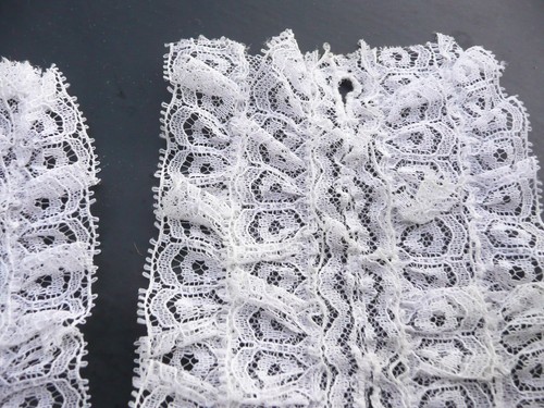 2 jabots vintage col ancien dentelle - Imagen 3 de 5