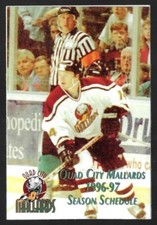 RARE 1996-97 Quad City Mallards CoHL UHL IHL Hockey Schedule !!! Target