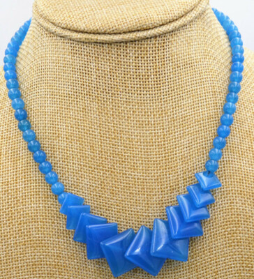 6-20mm Blue Sapphire Gemstone Necklace 18" 6-20mm Blue Sapphire Gemstone Necklace 18"