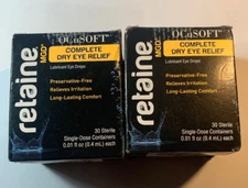 2 Pack-Retaine eye drops [ complete dry eye relief 0.01 fl oz (0.4 ml) exp 05/26
