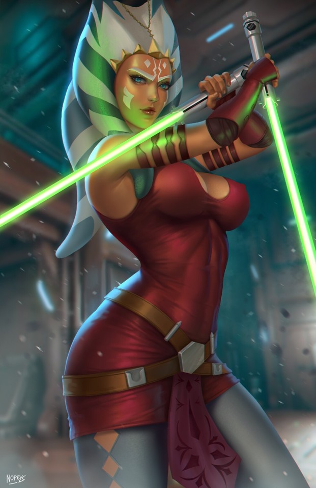 Ahsoka Tano Star Wars Hentai Sexy Naked Lady HD Print Canvas Manga