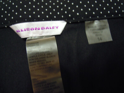 NEU Allison Daley Marken Damen Hose Gr.14 ( DE 42 ) schwarz -weiß Punkte stretch