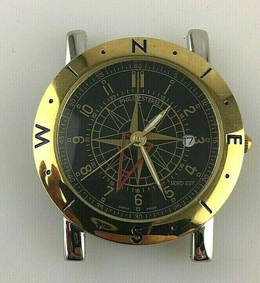 OROLOGIO PHILIP ESTEREL NORD EST GMT SWISS ROSA DEI VENTI WATCH NON  FUNZIONA | eBay