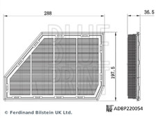 Premium OEM Spec Blueprint Air Filter For BMW X5 X6 X7