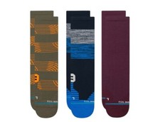 Stance Starting 3-Pack Performance Feel 360 Crew Height Socks Unisex Medium NWT