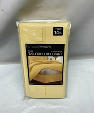  NEW Smoothweave 14" Tailored Twin Bed Skirt - Butter - 60" x 80"