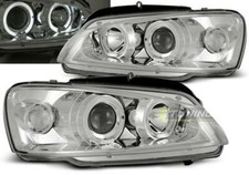 Scheinwerfer Paar Peugeot 106 96-03 Angel Eyes chrom